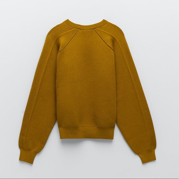 NWT Zara Seam Detail Knit Sweatshirt - Picture 7 of 7